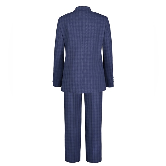 Nautica Big Boys Chalk Striped Check Suit, 2 Piece Set - Picture 3 of 7